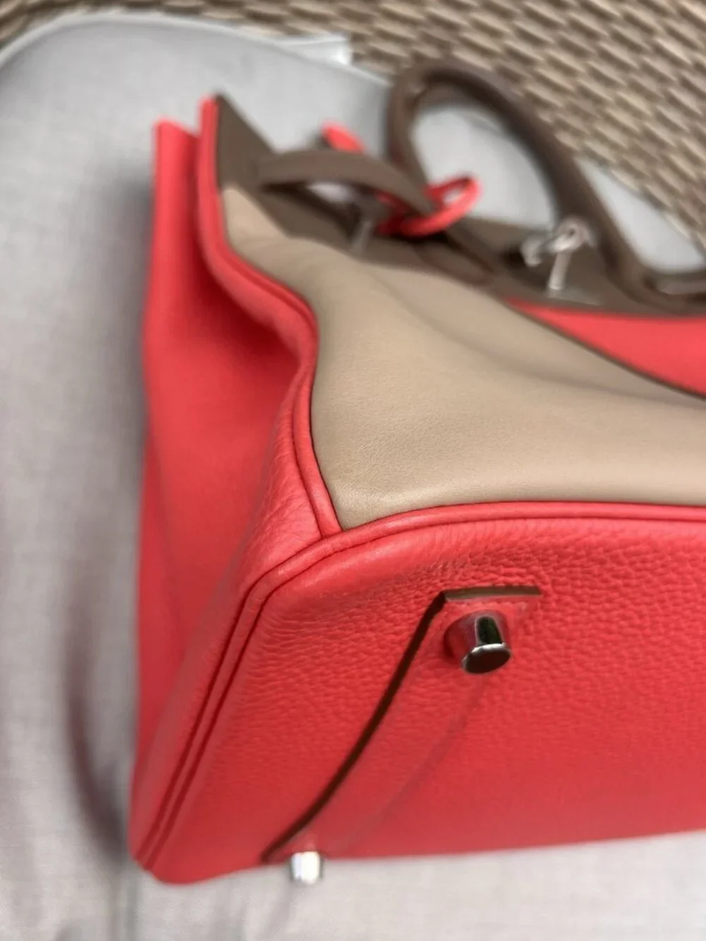 Authentic Hermes Birkin 35 Limited edition Cascade Tricolor Clemence Swift